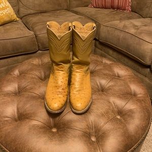 90’s Justin Full Quill Ostrich Ropers